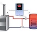 Схема управления насосом отопления по двум датчикам