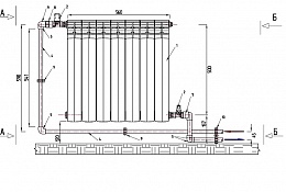 Комплект перекрестного подключения радиаторов ручное регулирование
