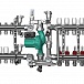 Смесительный узел JH1033 для комбинированной системы отопления 5 контуров радиаторов + 10 контуров теплого пола